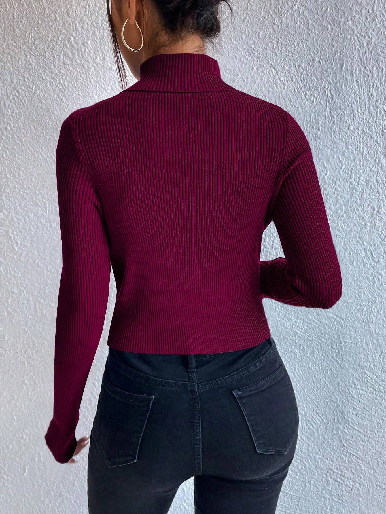 Privé Turtleneck Button Detail Sweater