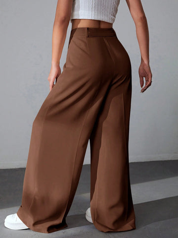 EZwear Solid Wide Comfy Leg Pants