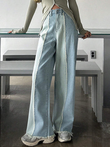 DAZY Two Tone Raw Cut Jeans