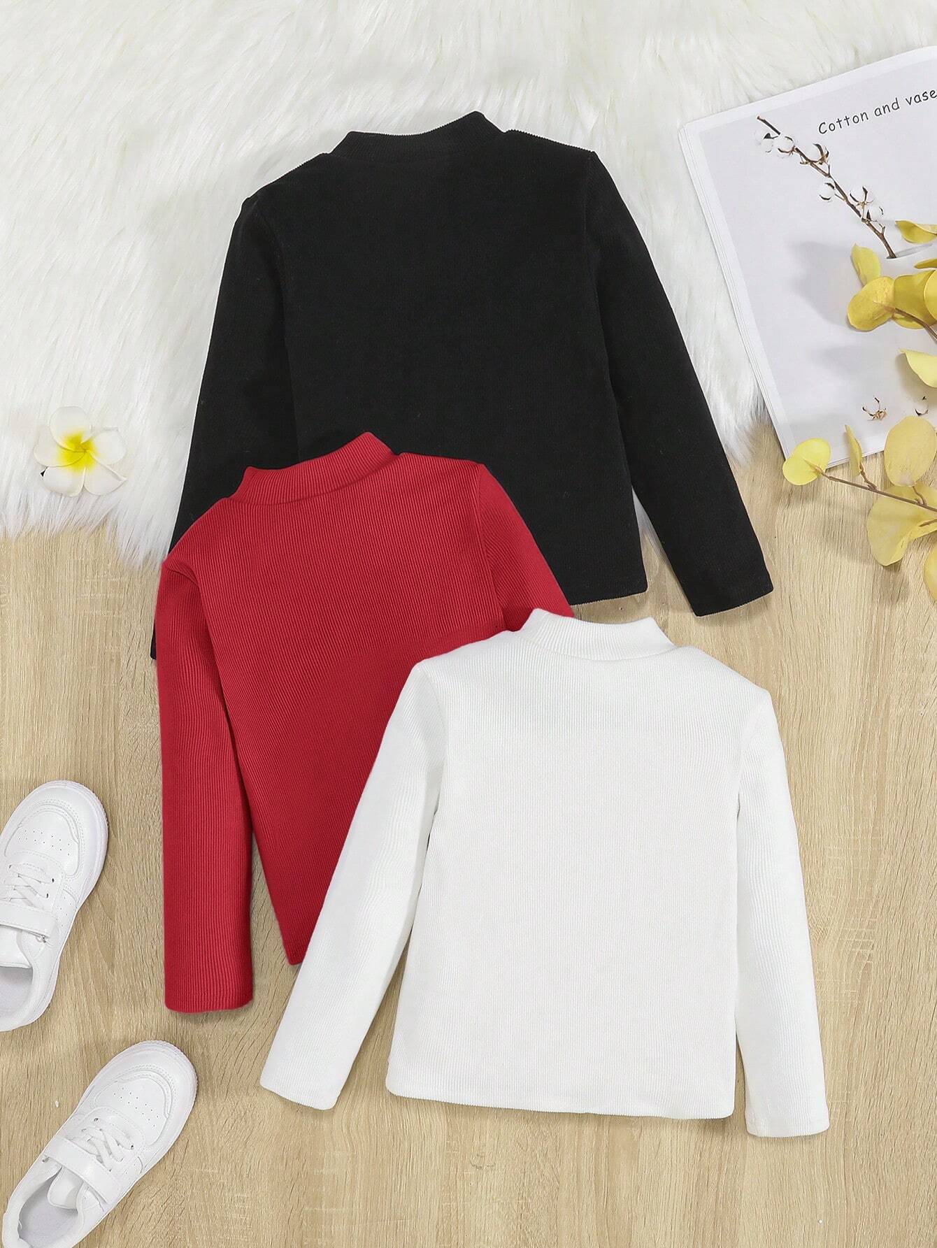 Young Girl 3pcs Mock Neck Tee