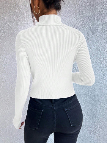 Privé Turtleneck Button Detail Sweater