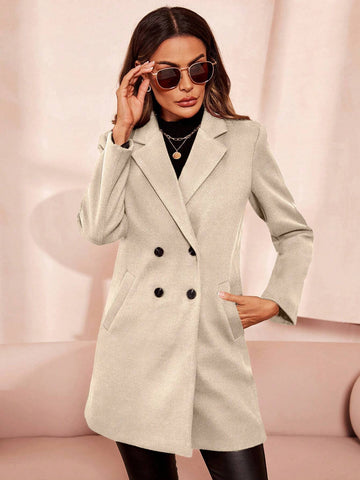 Clasi Lapel Neck Double Breasted Overcoat