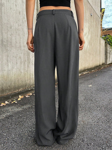 DAZY Women Solid Color Daily Wear Straight Leg Pants