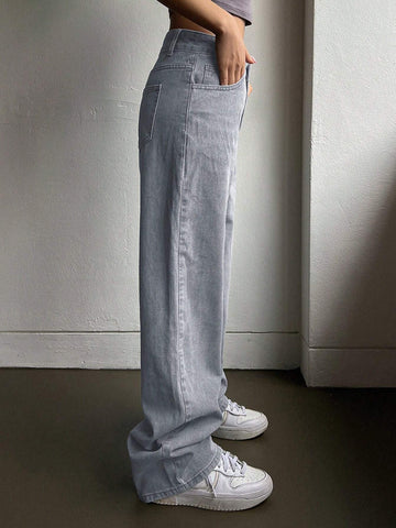 DAZY Solid Wide Leg Jeans
