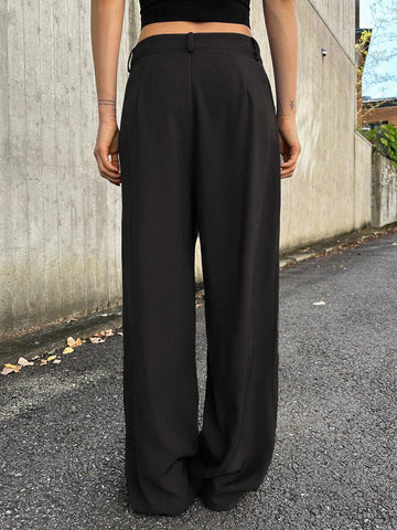 DAZY Women Solid Color Daily Wear Straight Leg Pants