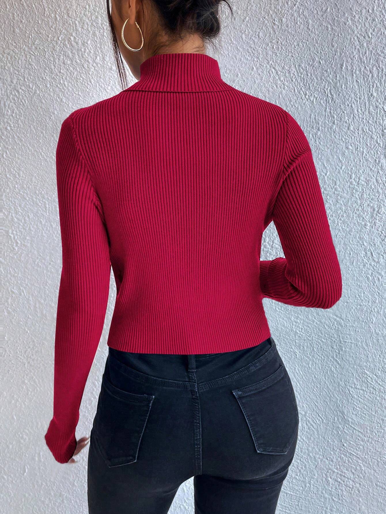 Privé Turtleneck Button Detail Sweater