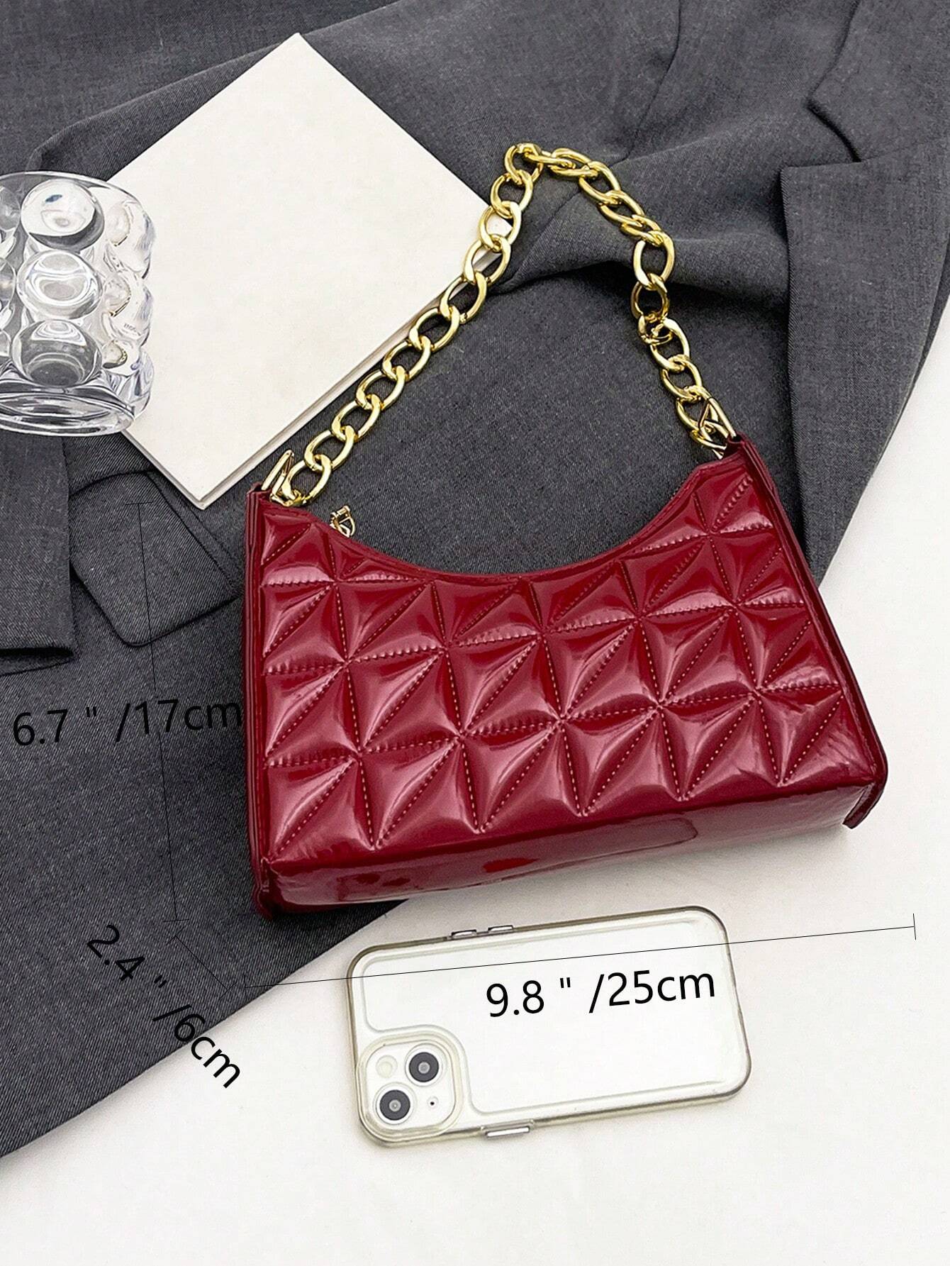 Quilted Detail Chain Bag