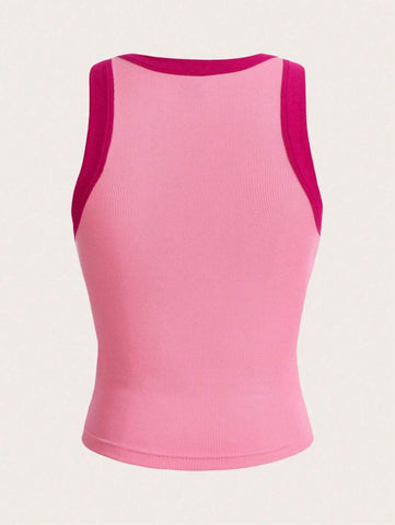 BASICS Contrast Trim Tank Top