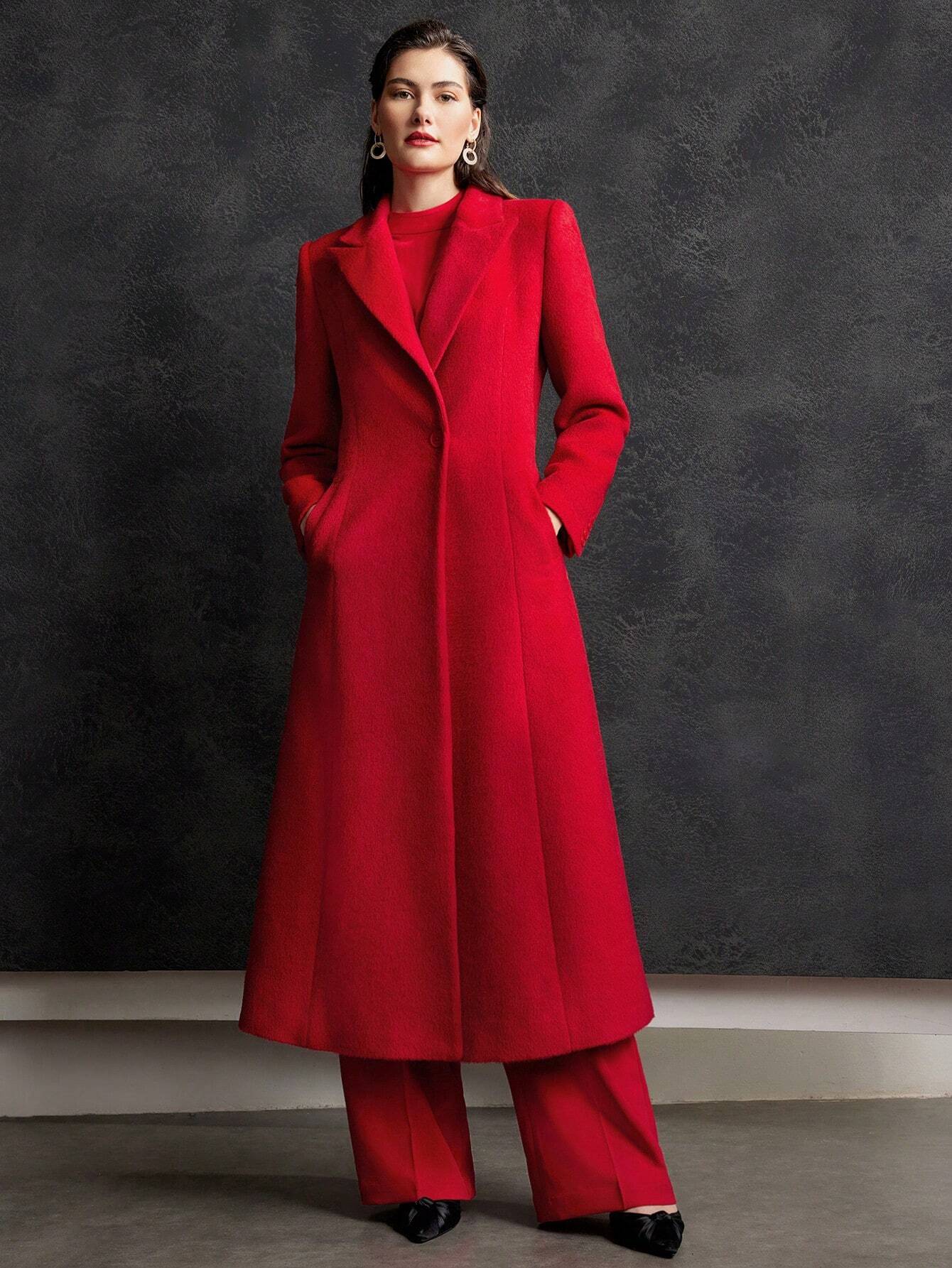 MOTF PREMIUM WOOL-BLEND A-LINE COAT