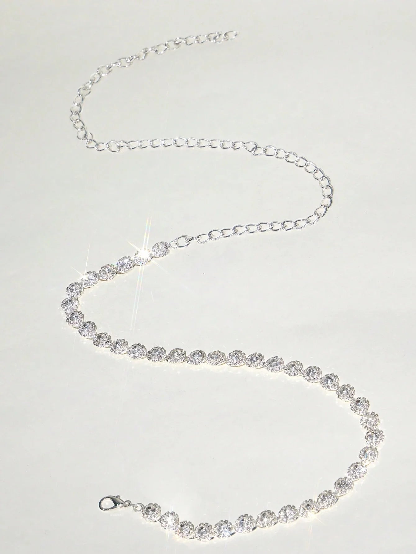 Rhinestone Decor Chain Belt Party