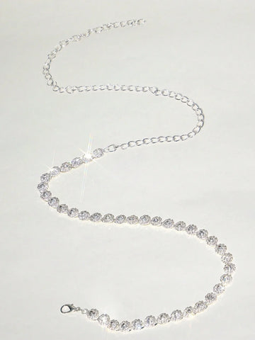 Rhinestone Decor Chain Belt Party
