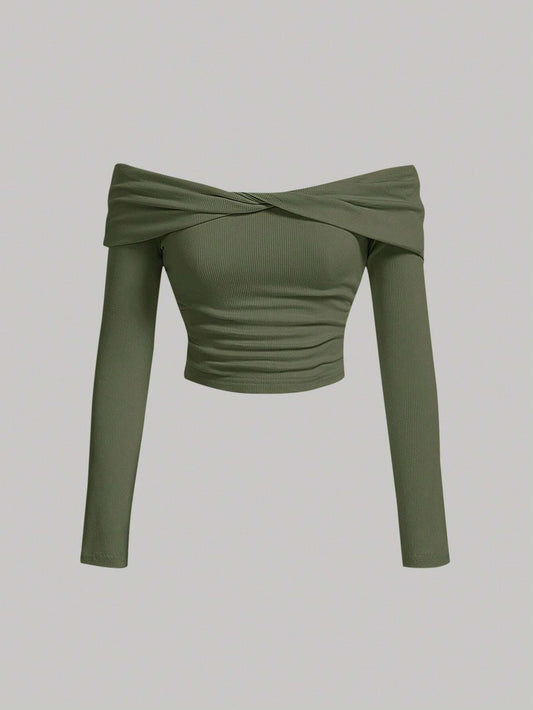 MOD Off Shoulder Twist Front Tee