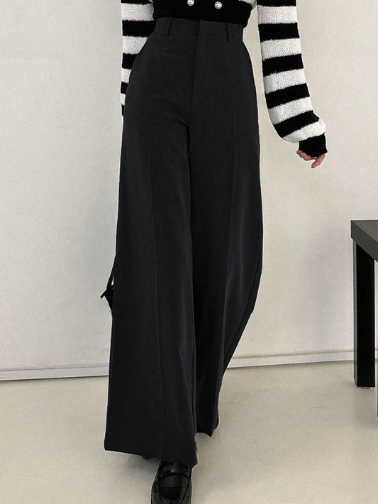 Women's Solid Color Wide Leg Loose Business Casual Pants