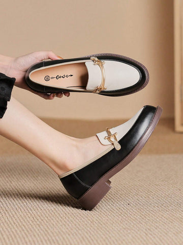 Women Work Shoes Fashionable Round Toe Flat Loafers