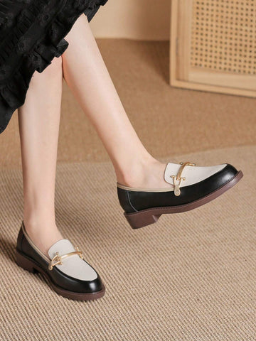 Women Work Shoes Fashionable Round Toe Flat Loafers