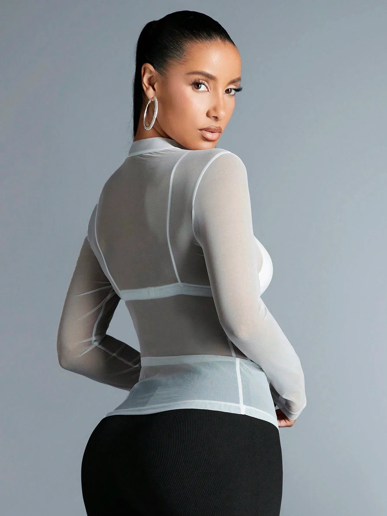 BAE Women's Sheer Mesh Top