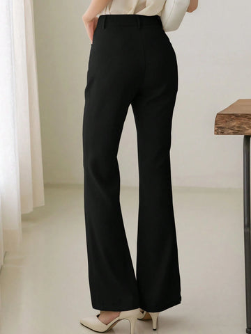 DAZY Business Casual Solid Color Women Suit Pants