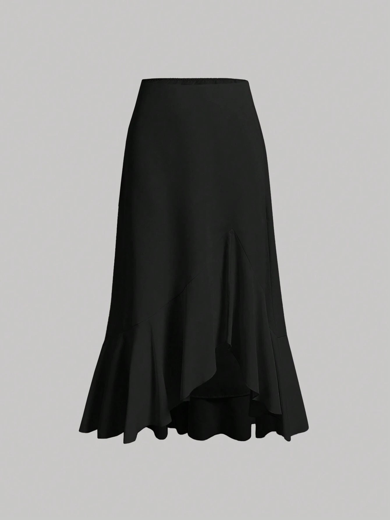 MOD High Waist Ruffle Hem Skirt