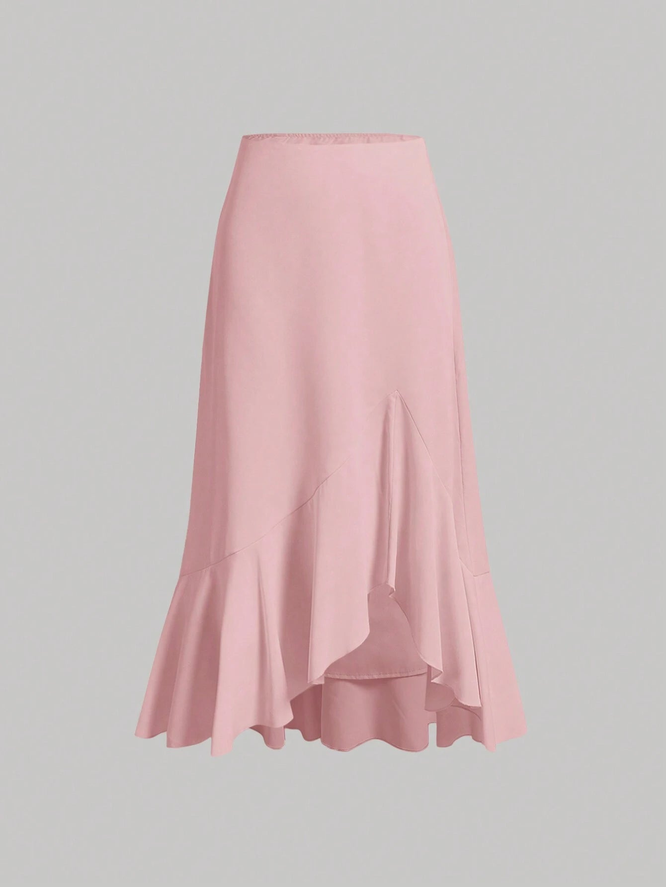 MOD High Waist Ruffle Hem Skirt