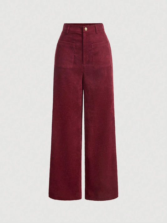 MOD Solid Color Double Pocket Long Pants