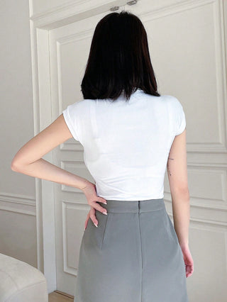 Solid Cap Sleeve Tee