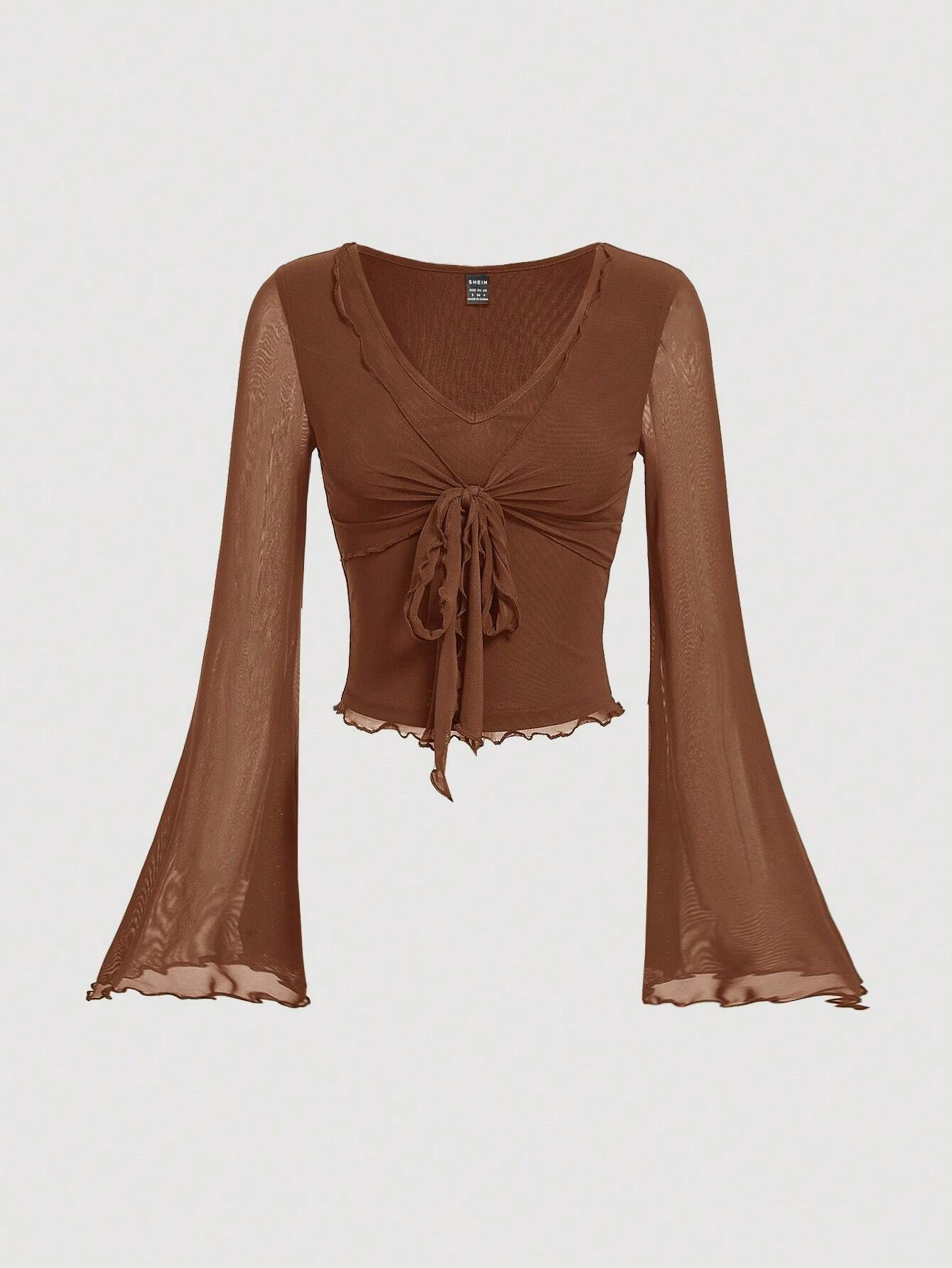 MOD Women's Front Tie Bell Sleeve T-Shirt