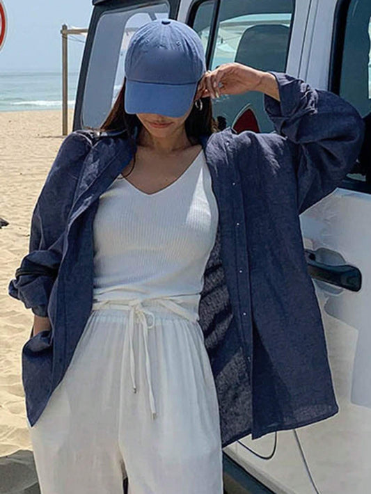 DAZY Women'S Long Sleeve Button Up Shirt