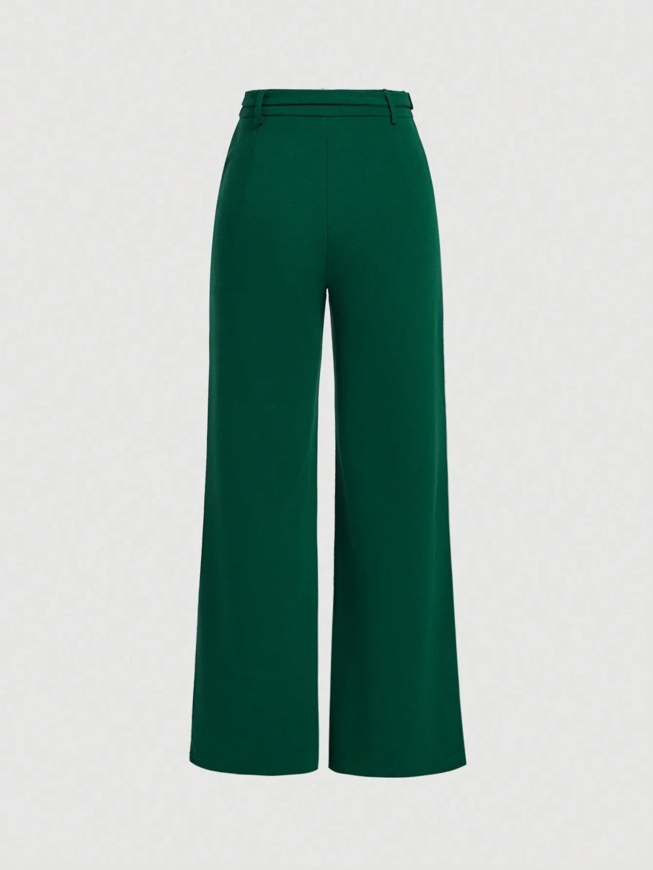 MOD Solid Belted Wide Leg Suit Pants