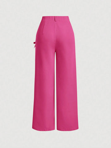 MOD Bow Front Pink Spring Break Wide Leg Pants