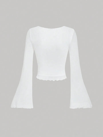 MOD Women's Front Tie Bell Sleeve T-Shirt