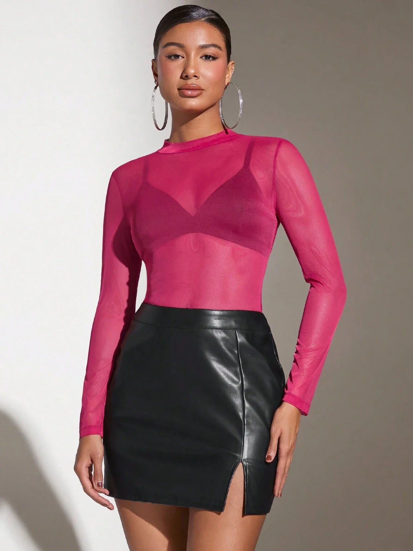 BAE Women's Sheer Mesh Top