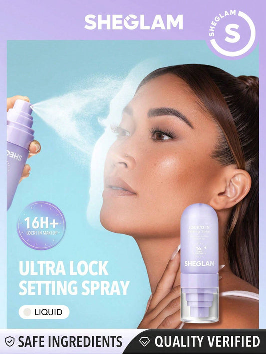 SHEGLAM Lock'd In Setting Spray Mattifying Effect Quick-Drying Long Lasting Makeup Locking Spray Oil-Control