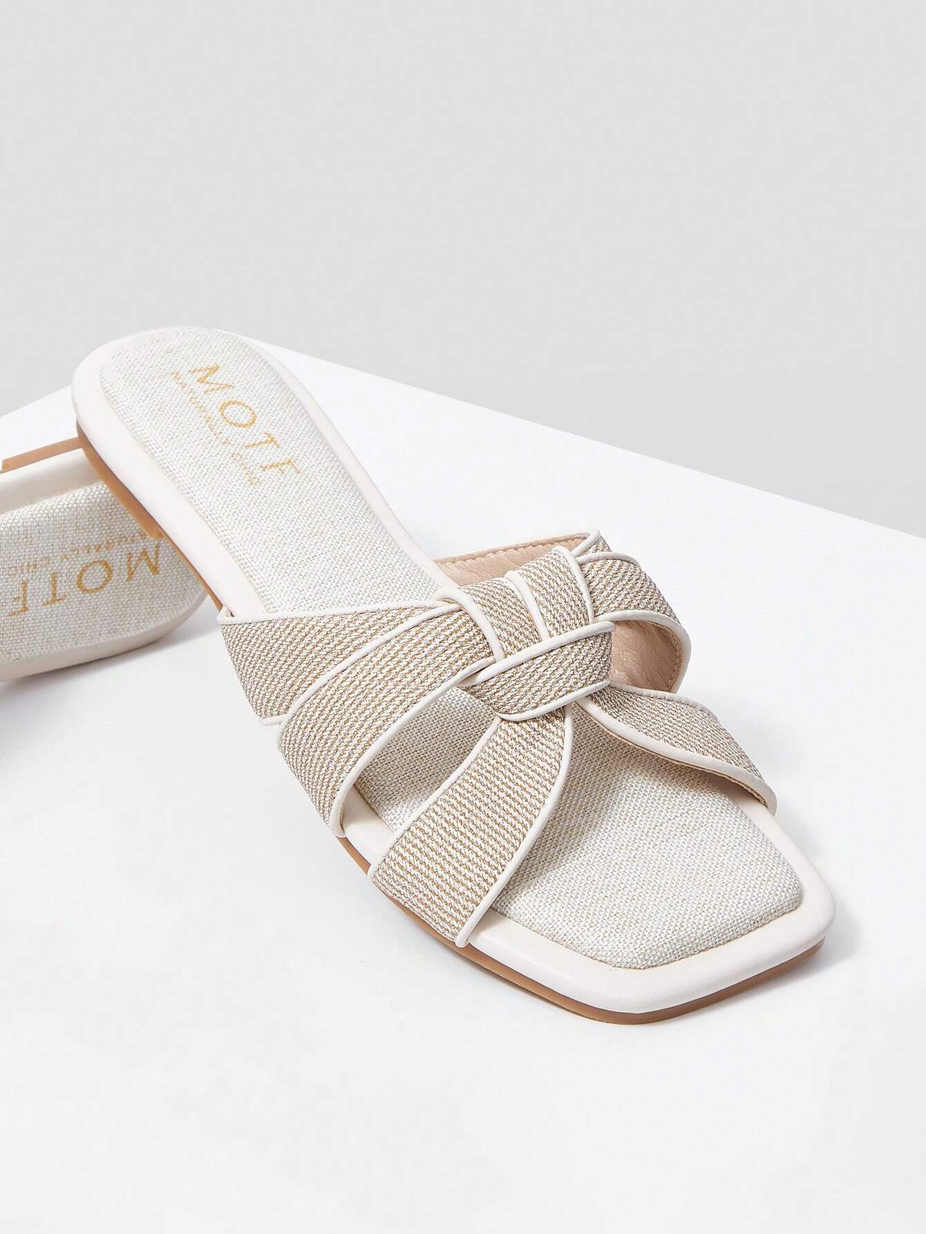 MOTF PREMIUM SQUARE-TOE SIMPLE AND COMFORTABLE WOMEN FLAT SANDALS