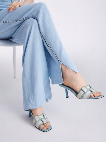 MOTF PREMIUM BRAIDED HEELED MULE SANDALS