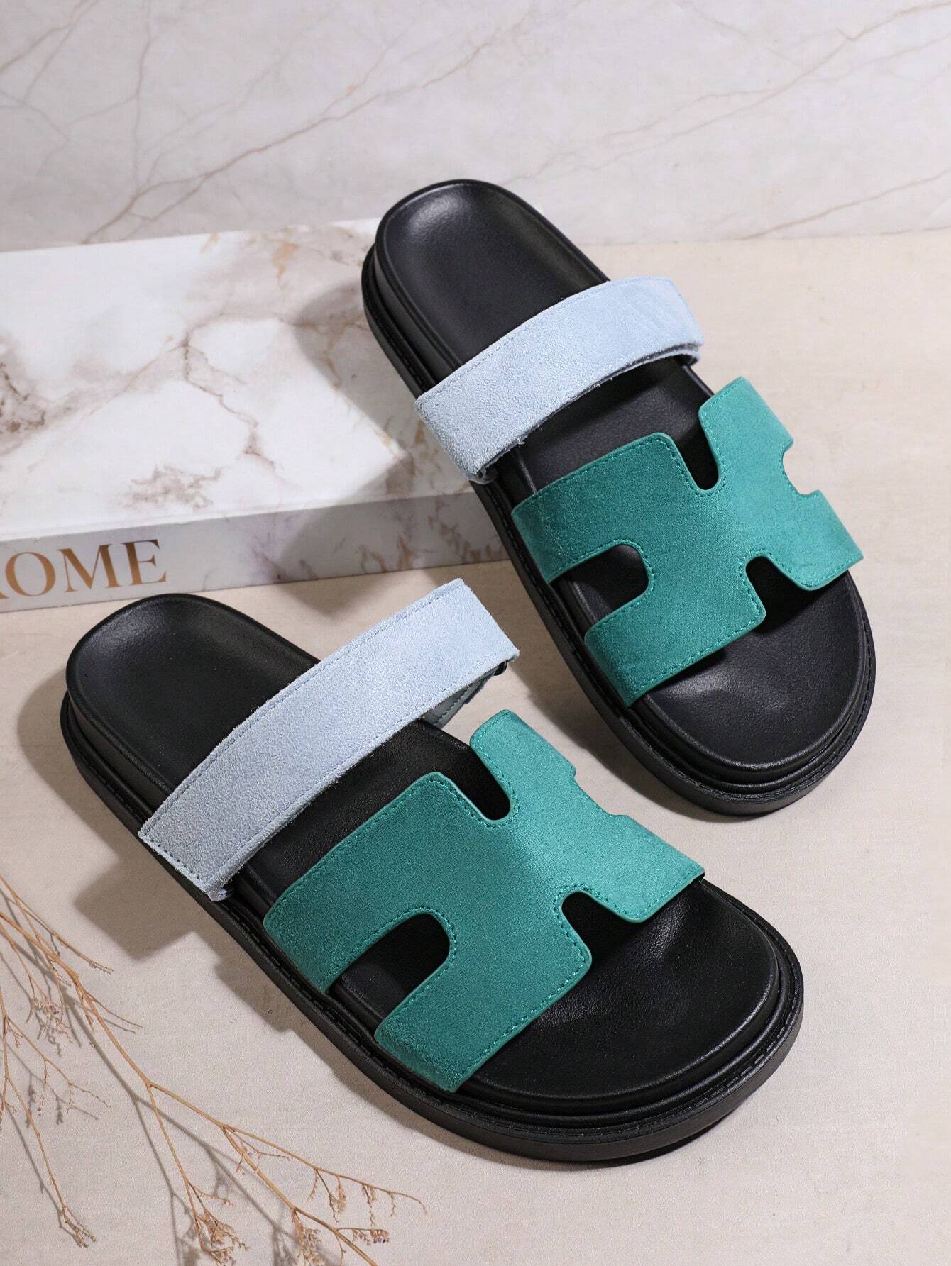 SHUZIA Open Toe Slip-On Sliders