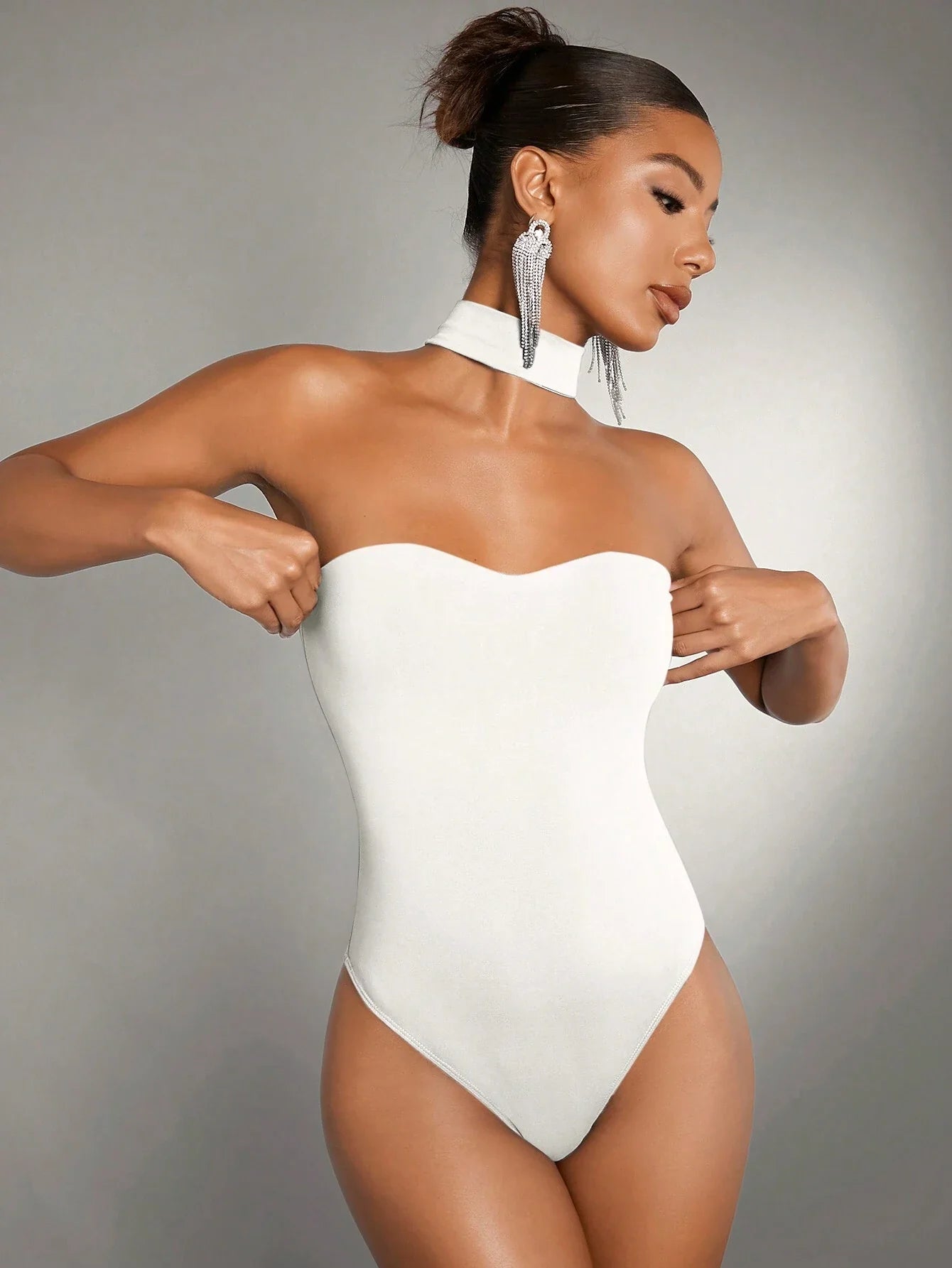 BAE Solid Halter Neck Bodysuit