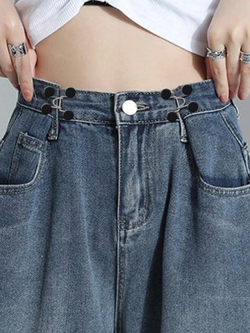 1Pc Invisible Adjustable Waist Reduction Buckle Pin (Without Cardboard)