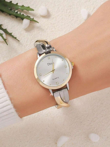 DISU A Gold Stainless Steel Strap Ladies Watch