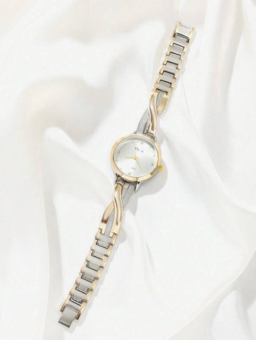 DISU A Gold Stainless Steel Strap Ladies Watch