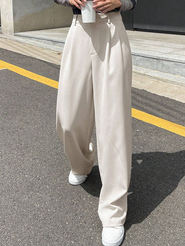 DAZY Women Solid Color Daily Wear Straight Leg Pants