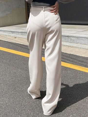 DAZY Women Solid Color Daily Wear Straight Leg Pants