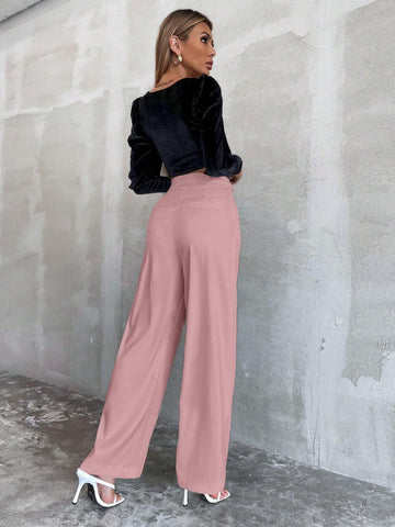 Privé Slant Pocket Wide Leg Pants