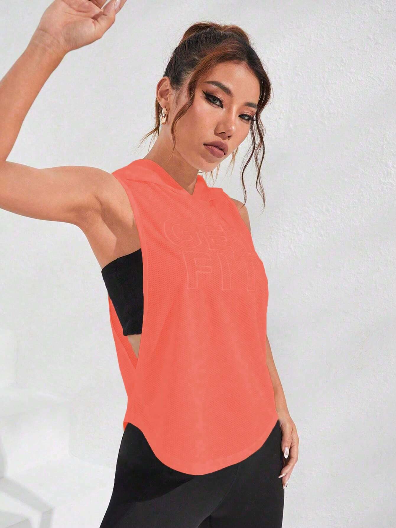 Street Sport Letter Graphic Hooded Sports Sweatshirt