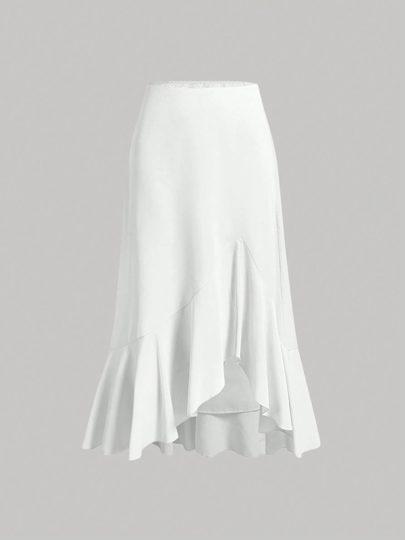 MOD High Waist Ruffle Hem Skirt