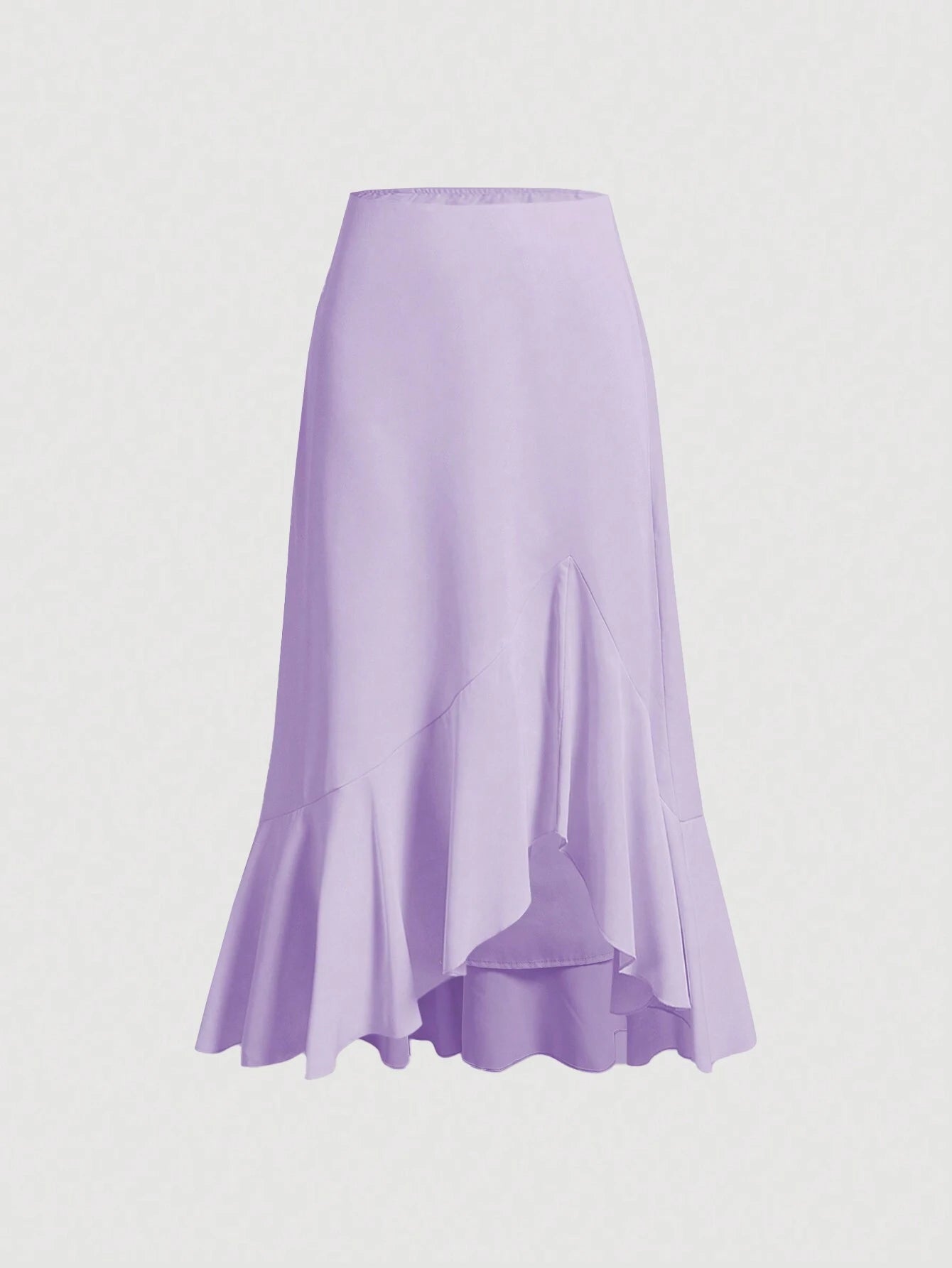 MOD High Waist Ruffle Hem Skirt