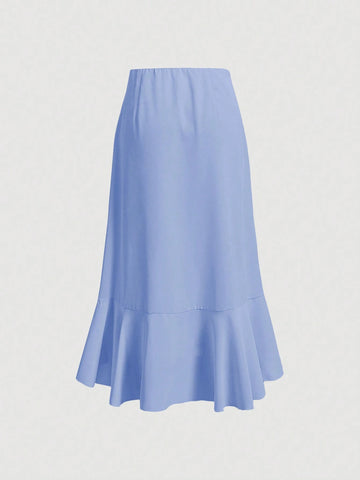 MOD High Waist Ruffle Hem Skirt