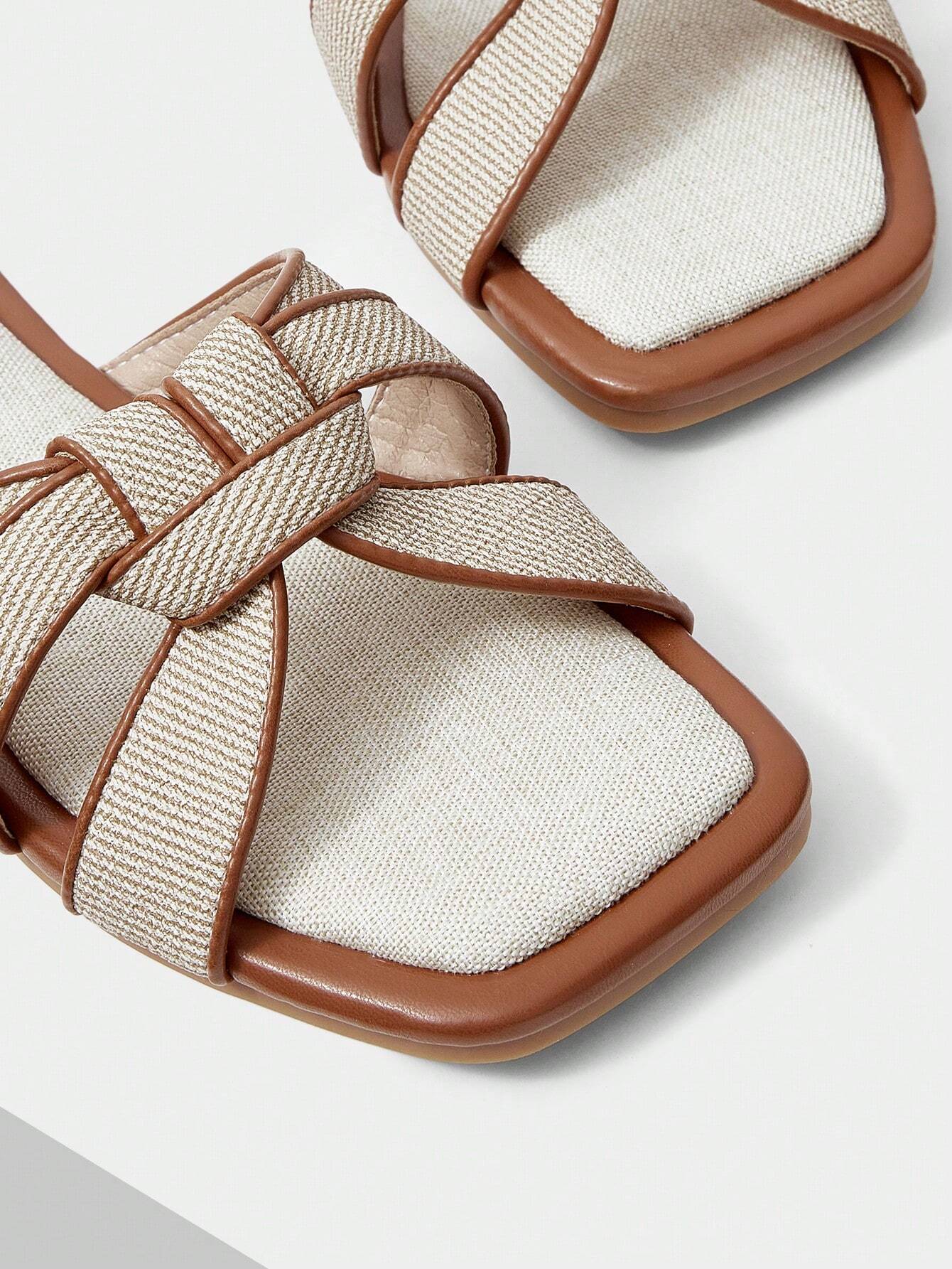 MOTF PREMIUM SQUARE-TOE SIMPLE AND COMFORTABLE WOMEN FLAT SANDALS