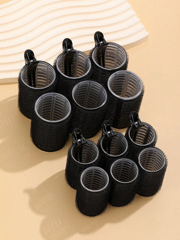 18pcs Self-Adhesive Hair Rollers Set For Different Hair Lengths, Heatless Curlers With Clips