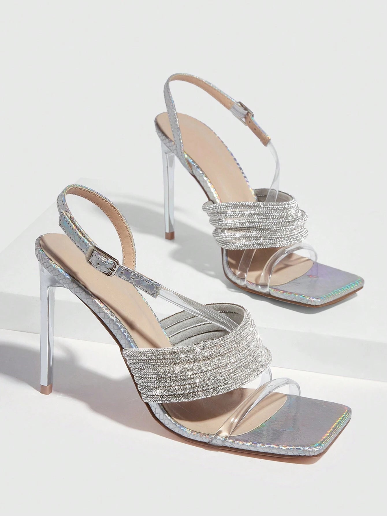 Glamorous Glitter Slingback Sandals