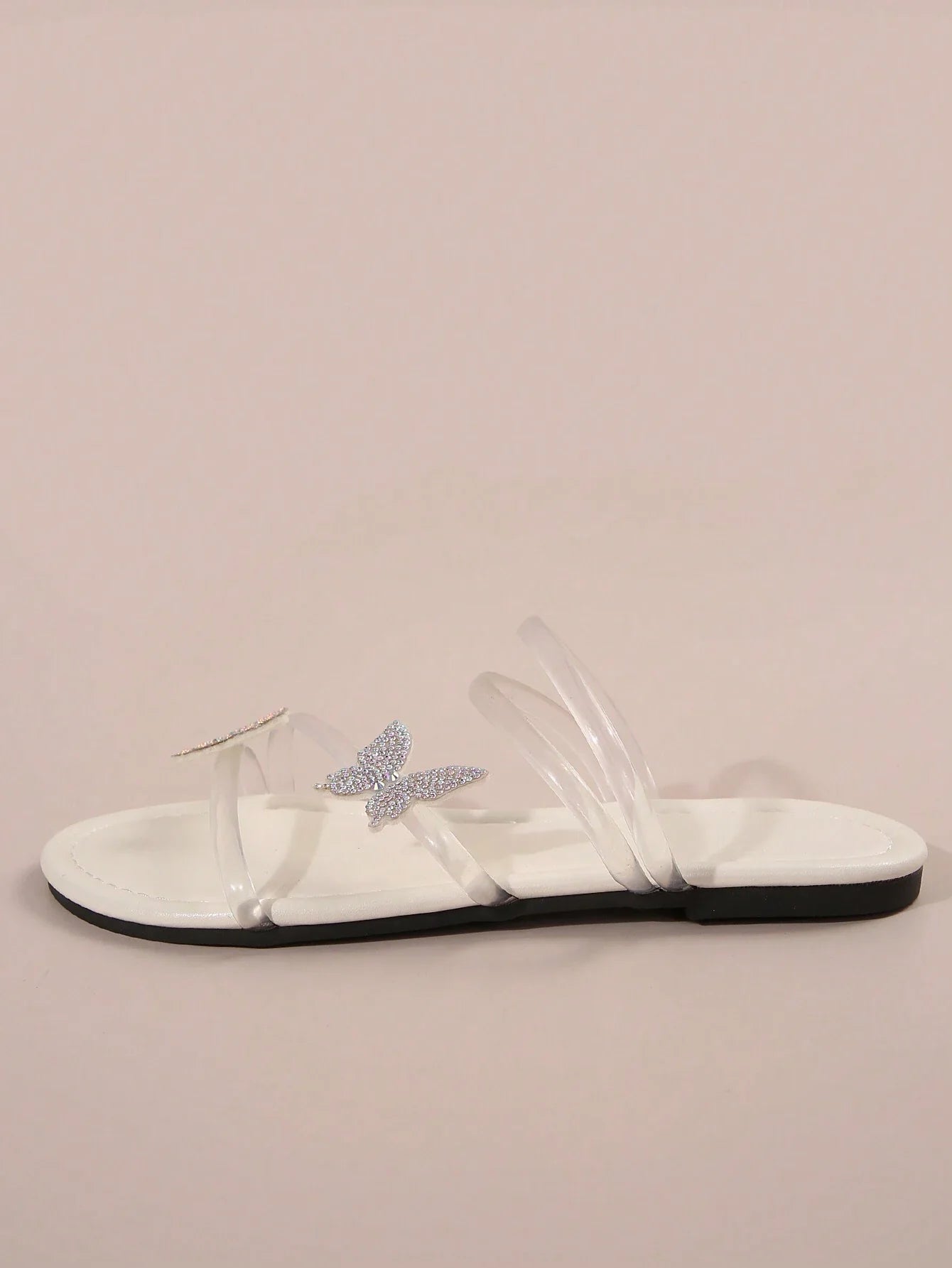 Rhinestone Bow & Multiple Straps Two Way Wear Women's Slippers